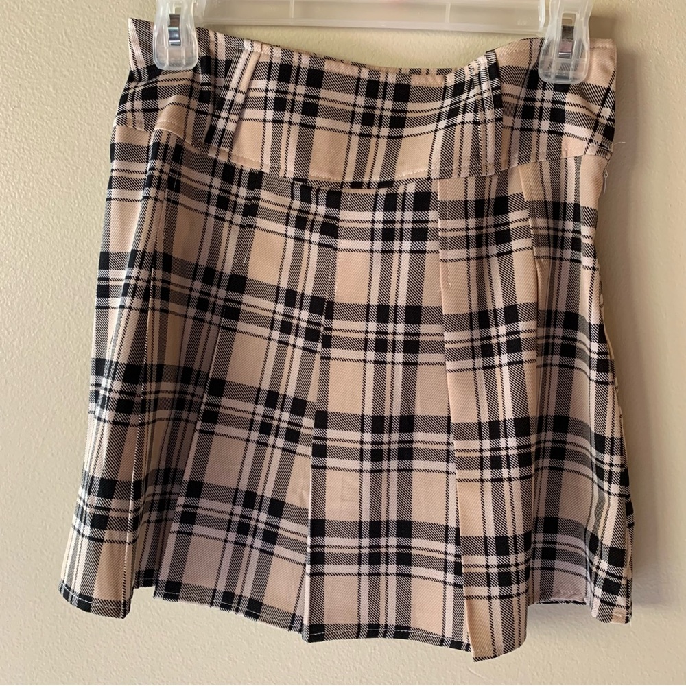 Mini Skirt Pleated Plaid